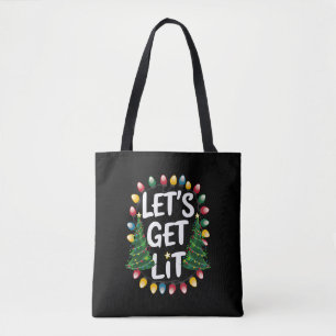 Laten we lol hebben Grappige Kerst Drinken Kerst L Tote Bag
