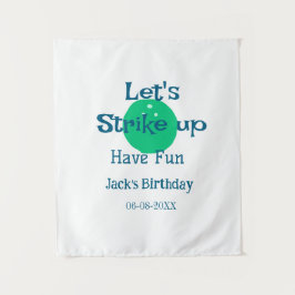 Laten we lol hebben groene bal verjaardagsnaam  wandkleed