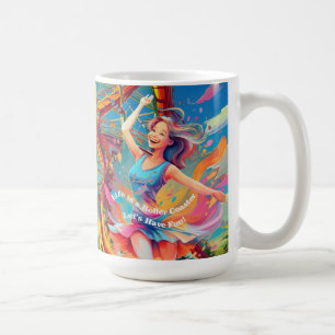 Laten we lol hebben, het leven is een achtbaan koffiemok