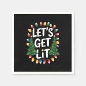 Laten we lol hebben met grappige kerst drinkende K Servet (Voorkant)