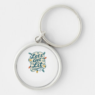 Laten we lol hebben met grappige kerstverlichting sleutelhanger