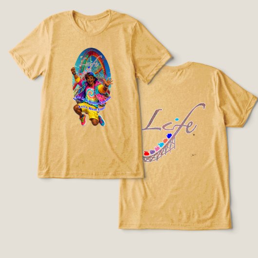 Laten we lol hebben! Tri-Blend shirt (Ontwerp Voorkant & Achterkant)