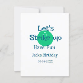 Laten we lol maken groene bal verjaardag naam  briefkaart