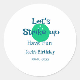 Laten we lol maken groene bal verjaardag naam  ronde sticker