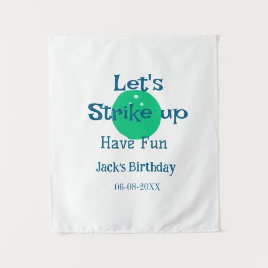 Laten we lol maken groene bal verjaardagsnaam wandkleed (Voorkant)