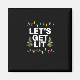 Laten we lol maken met grappige kerst drinkende li magneet