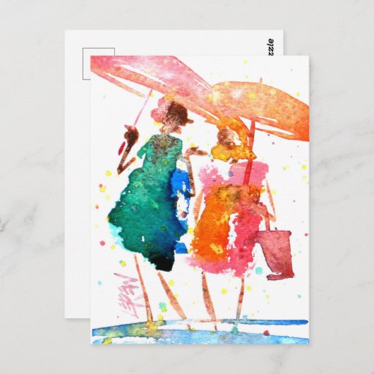 Laten we lopen en praten #140106 Briefkaart (Voorkant / Achterkant)