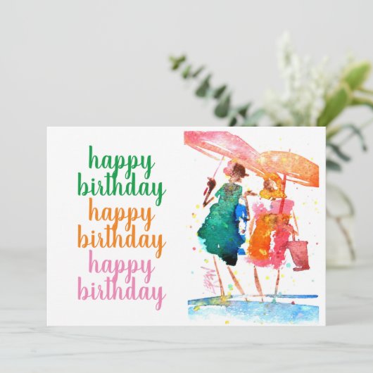 Laten we lopen en praten #140106 kaart (Staand voorkant)