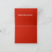 Laten we lopen. ROOD (Valentijn) Bedankkaart (Binnen)