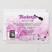 Laten we luid roze-Birthday feestdag uitnodigen Kaart (Voorkant)