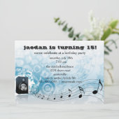 Laten we luid worden - uitnodiging van de Birthday (Staand voorkant)