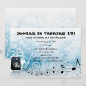 Laten we luid worden - uitnodiging van de Birthday (Voorkant / Achterkant)