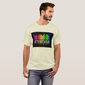 Laten we luide feestmuziek maken t-shirt (Voorkant volledig)