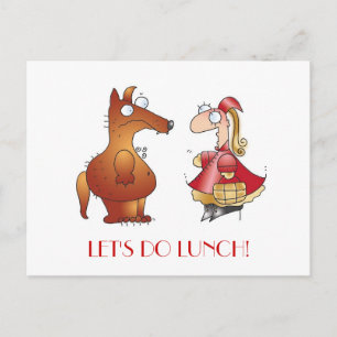 LATEN WE LUNCH DOEN! door April McCallum Briefkaart