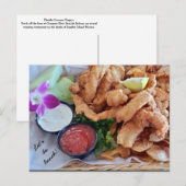 Laten we Lunch doen. Florida Grouper Fingers Briefkaart (Voorkant / Achterkant)
