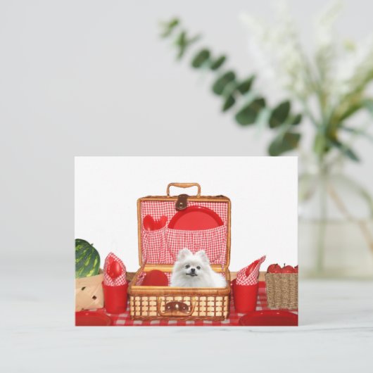 Laten we lunchen briefkaart (Staand voorkant)