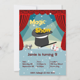 Laten we Magic Kids verjaardagsfeestuitnodiging ma Kaart