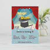 Laten we Magic Kids verjaardagsfeestuitnodiging ma Kaart (Staand voorkant)