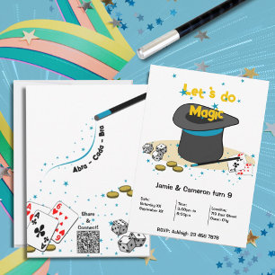 Laten we Magic Kinder Joint Birthday Party doen Kaart
