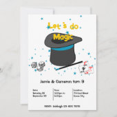 Laten we Magic Kinder Joint Birthday Party doen Kaart (Voorkant)