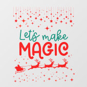 Laten we Magische Santa Claus renders Sleigh Ride  Raamsticker (Vel)