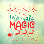 Laten we Magische Santa Claus renders Sleigh Ride  Raamsticker (Vel 3)