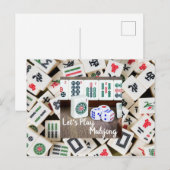 Laten we Mahjong spelen Briefkaart (Voorkant / Achterkant)