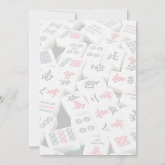 Laten we Mahjong spelen Kaart (Achterkant)