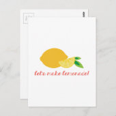 Laten we Make Lemonade maken! Briefkaart (Voorkant / Achterkant)