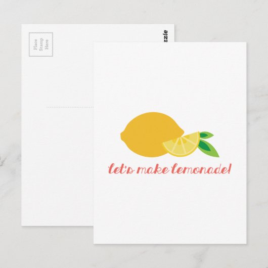 Laten we Make Lemonade maken! Briefkaart (Voorkant / Achterkant)