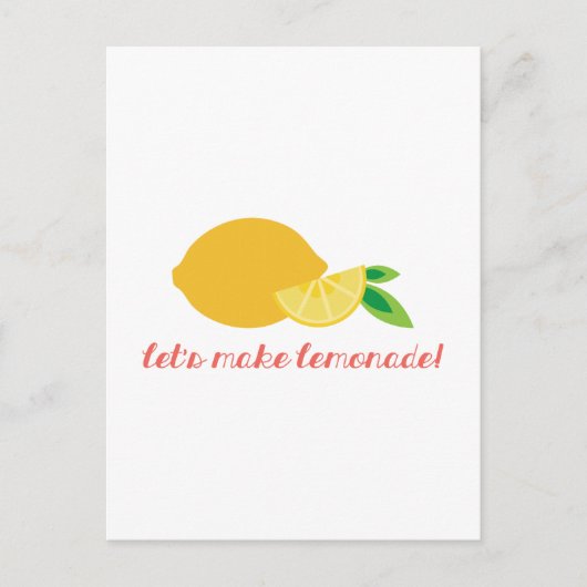 Laten we Make Lemonade maken! Briefkaart (Voorkant)