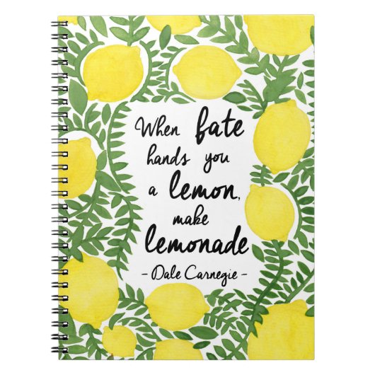 Laten we Make Lemonade maken Notitieboek (Voorkant)