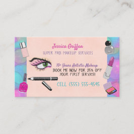 Laten we make-up maken visitekaartje
