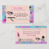 Laten we make-up maken visitekaartje (Voorkant / Achterkant)