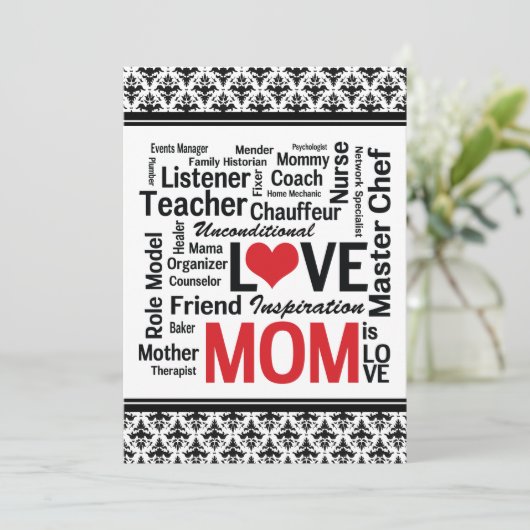 Laten we mama vieren! Moederdag/Mam's verjaardag Kaart (Staand voorkant)