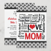 Laten we mama vieren! Moederdag/Mam's verjaardag Kaart (Voorkant / Achterkant)