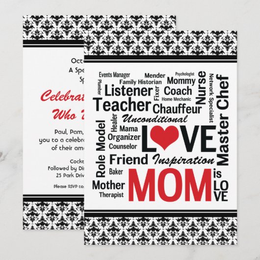 Laten we mama vieren! Moederdag/Mam's verjaardag Kaart (Voorkant / Achterkant)