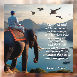 Laten we Man maken in ons afbeelding, God & Schepp Raamsticker