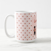 Laten we man met hondenbreien knippen en knippen koffiemok (Links)