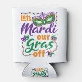 Laten we Mardi onze gras afzetten van grappige Mar Blikjeskoeler (Achterkant)