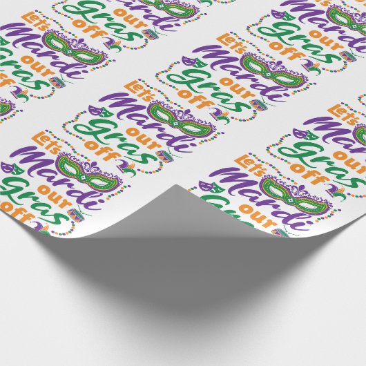 Laten we Mardi onze gras afzetten van grappige Mar Cadeaupapier (Hoek)