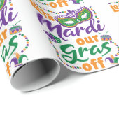 Laten we Mardi onze gras afzetten van grappige Mar Cadeaupapier (Rol Hoek)