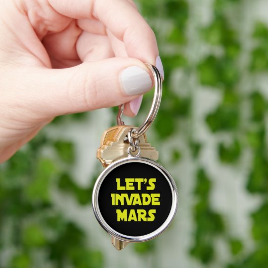 Laten we Mars binnenvallen Sleutelhanger (Hand)