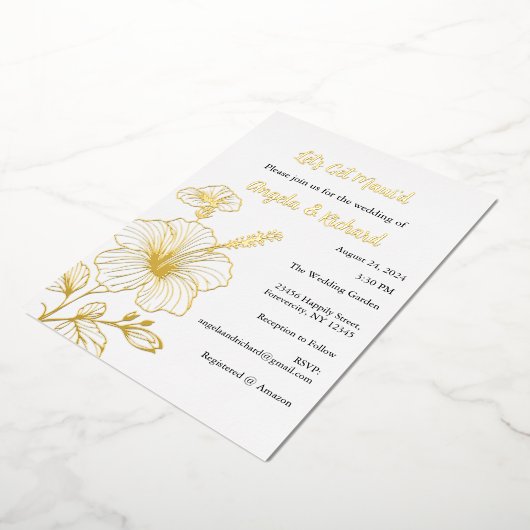 Laten we Maui's bruiloft Folie uitnodigen Folie Uitnodiging (Gedraaid)
