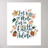 Laten we meer doen voor de aarde waar we flora en