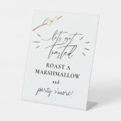 Laten we meer Marshmallow krijgen Reclamebord Met Voetstuk (Voorkant)