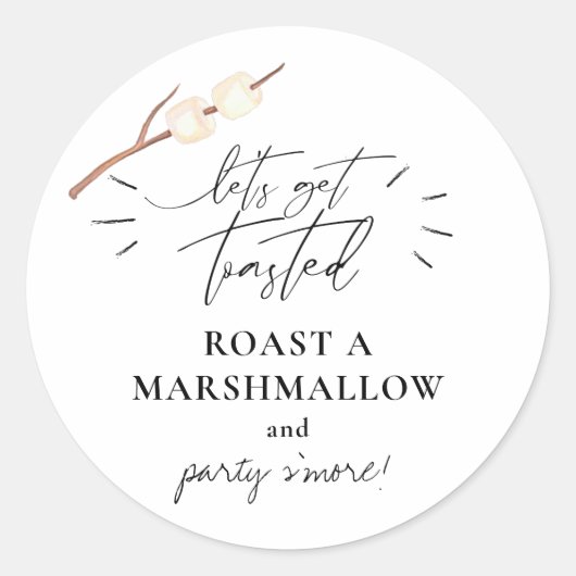 Laten we meer Marshmallow-Labels krijgen Ronde Sticker (Voorkant)