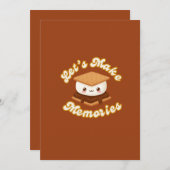 Laten we meer S'more-herinneringen maken Grappige  Feestdagenkaart (Voorkant / Achterkant)