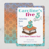 Laten we meer s'mores maken uitnodiging 5e verjaar (Voorkant / Achterkant)