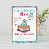 Laten we meer s'mores maken uitnodiging 5e verjaar (Staand voorkant)